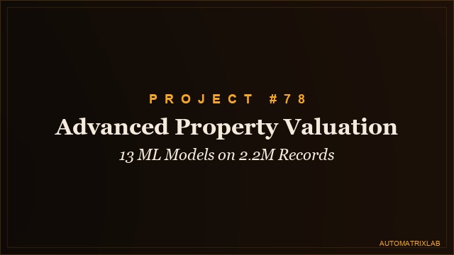 Advanced Property Valuation Platform — 13 ML Models
